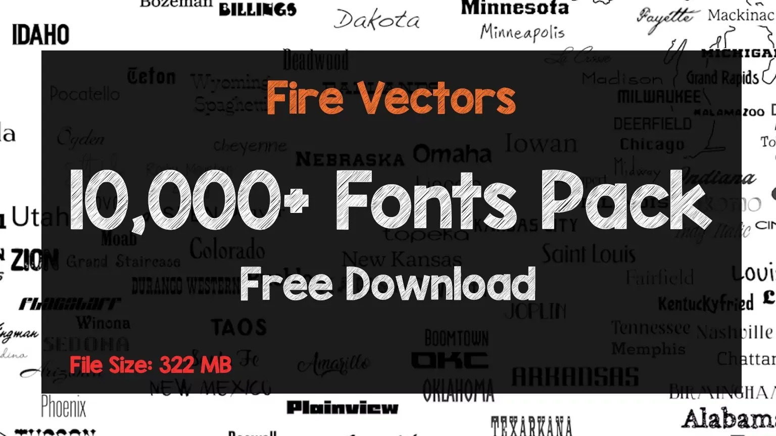 10,000 Fonts Collection V.3 Free Download